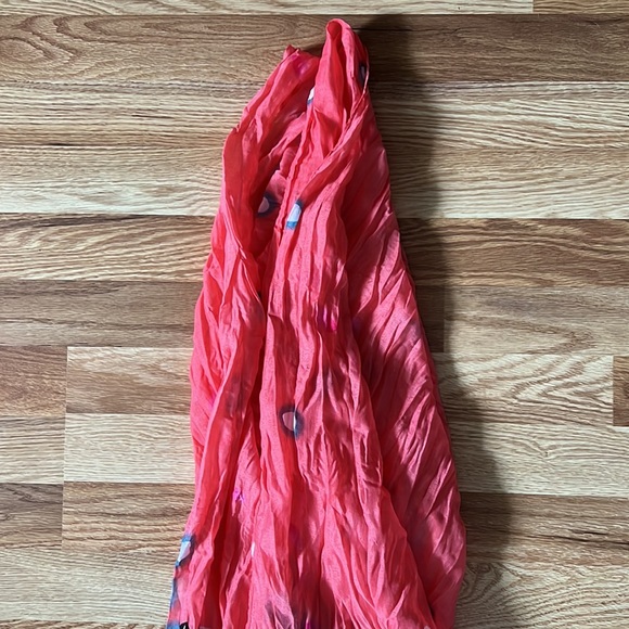 Floral & Pink Scarf | Gently Used, 100% Polyester - Picture 3 of 6